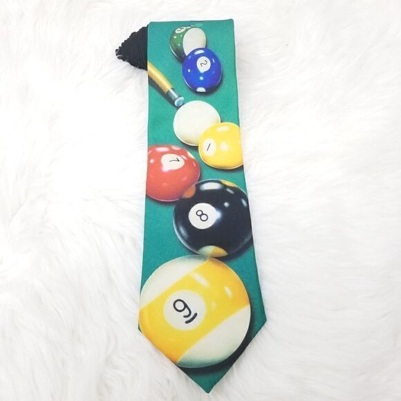 Ralph Marlin Billiards Perspective Mens Necktie - Picture 3 of 8